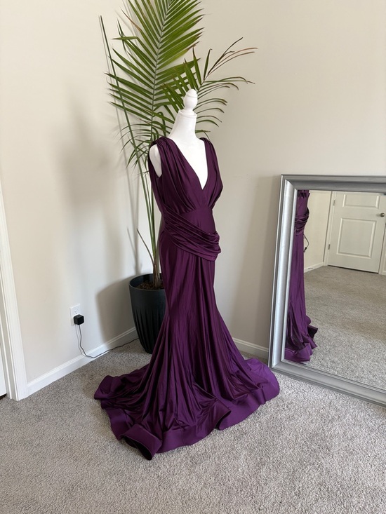 Jonathan Kayne Dresses & Skirts - V-Neck Draped Formal Gown